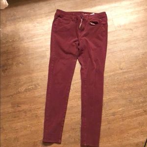Maroon american eagle skinny jeans
